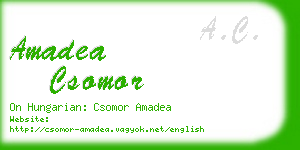 amadea csomor business card